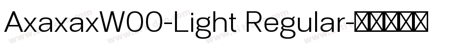 AxaxaxW00-Light Regular字体转换